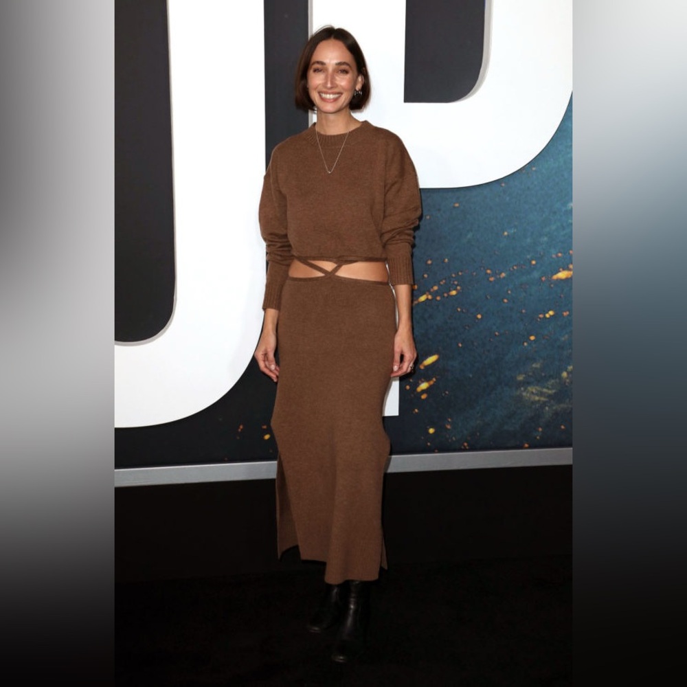 Christopher Esber Knit Tie Sweater Dress In Fawn - Picture 2 of 15